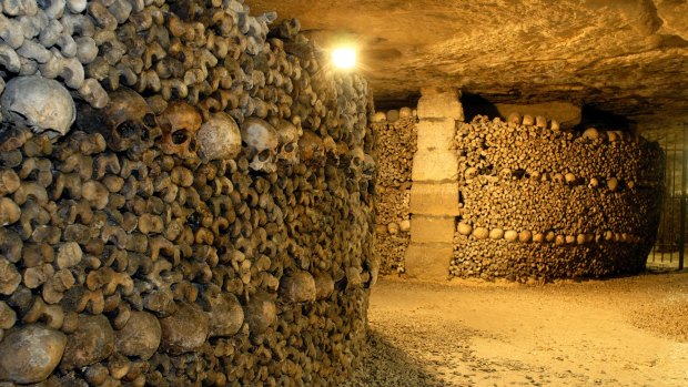 Catacombs in Paris.