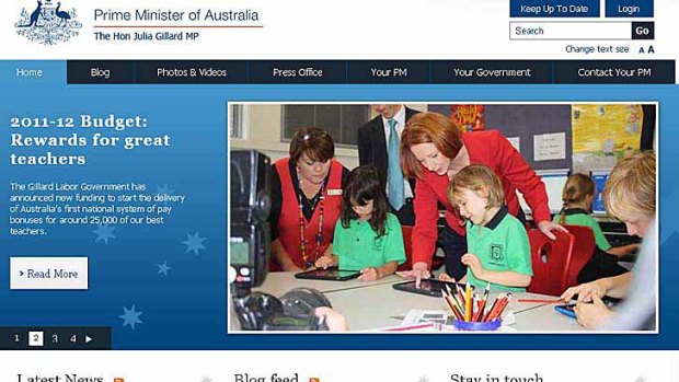 The similarities between Obama and Prime Minister Julia Gillard's websites are striking.