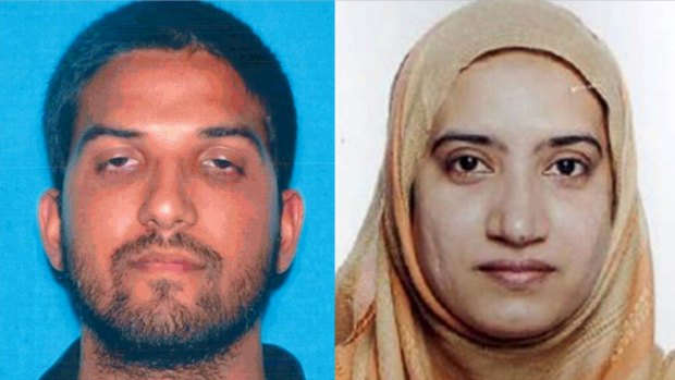 Tashfeen Malik (right) and her husband, Syed Rizwan Farook.