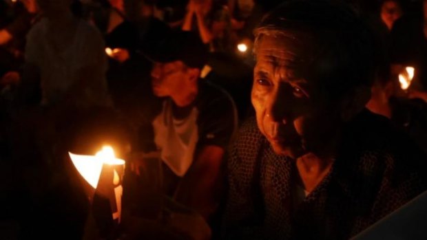 The candlelight vigil in Victoria Park, Hong Kong, to mark the 25th anniversary of the Tiananmen Square massacre.