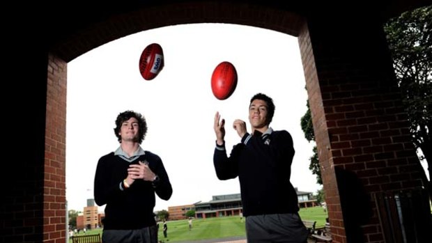 Recruits ... Tom Bugg, left, and Dylan Shiels have been drafted by Team Greater Western Sydney.