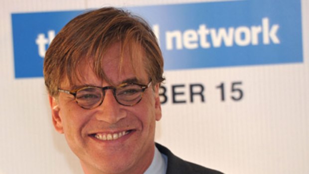 Screenwriter Aaron Sorkin poses on The Social Network publicity trail last month. Sorkin will head to Broadway for musical about the life of escapist Harry Houdini.
