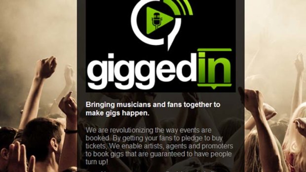 A screenshot of GiggedIN's soon-to-be-released website.