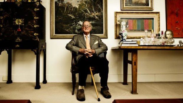 The founding chairman of the National Gallery of Australia, L. Gordon Darling, AC, in his St Kilda Road home in Melbourne in 2012. 