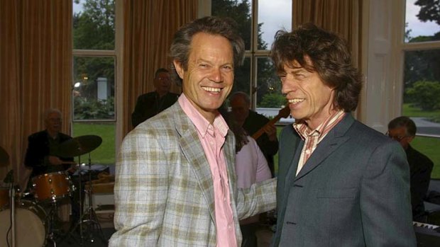 Bridging the divide ... brothers Chris and Mick Jagger together.