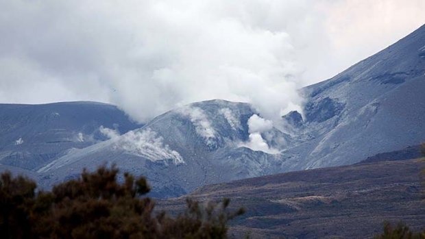 Tourists fled the area and Air New Zealand cancelled flights after the Te Maari crater spewed ash 2km into the air.