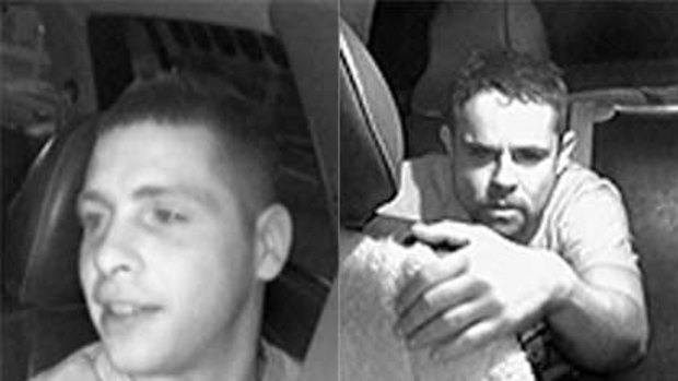 Police released these photos of two men believed to be involved in the robbery of a taxi in Scarborough last night.
