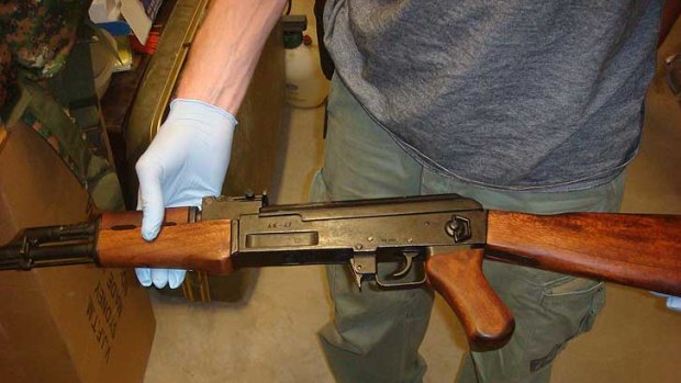 Seized ... an AK-47 found in a Sydney home.