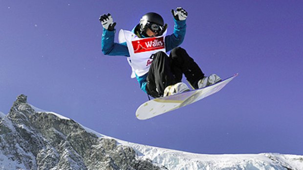 Torah Bright competes in a women's half-pipe event in Switzerland last year.