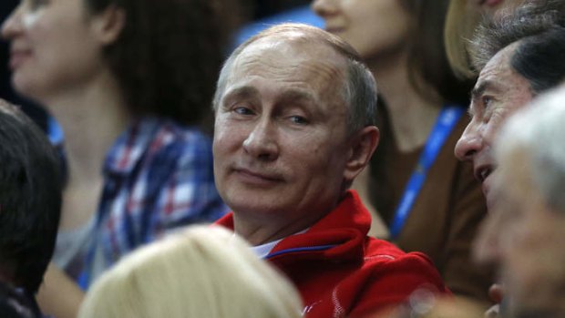 Keen spectator ... Russia's President Vladimir Putin says criticism of the Sochi Winter Olympics is unfair.