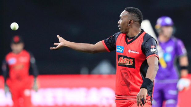 Dwane Bravo of the Renegades took 5-28 from his four overs.