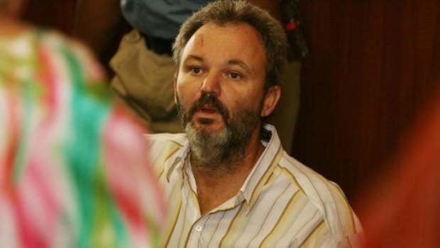 Australian conman Peter Foster in court at  Suva Magistrate Court Fiji in 2006.