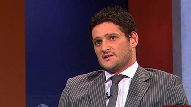 Brendan Fevola on The Footy Show, March 10. (The interview  was recorded two days earlier).