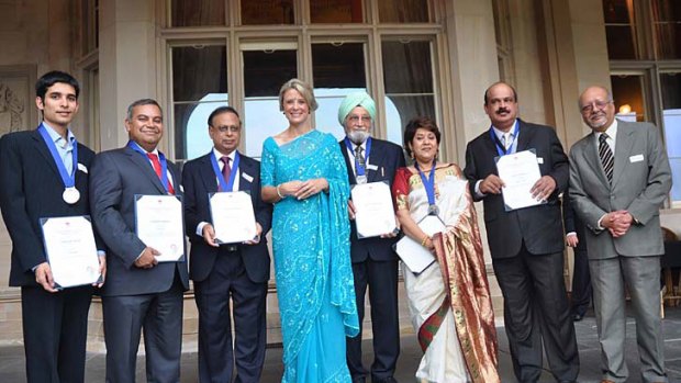 Sari sight ... Kristina Keneally presents the Indian Subcontinent Community awards on February 18 at Government House. She says the new awards were set up in response to community demand.