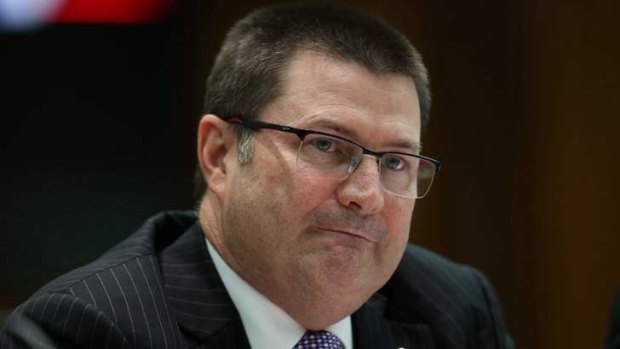 Immigration Department Secretary Martin Bowles before a Senate estimates hearing on Tuesday.