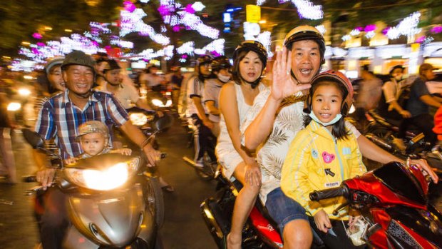 Water to wheels: Ho Chi Minh City, in Vietnam, is a popular overnight port.