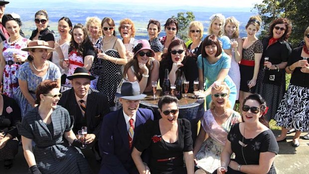 In style ... The Lindy Charm School for Girls class on Tamborine Mountain.