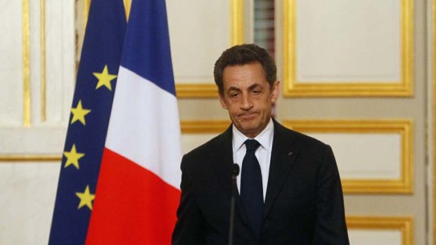 France on its knees ... a subdued Sarkozy addresses the nation.