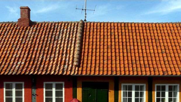 In harmony ... typical red-and-yellow homes.