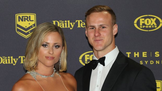 Vessa Rockliff and Daly Cherry Evans at the Dally M Awards.