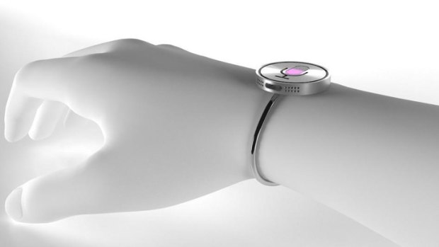 A concept illustration of an Apple smartwatch.