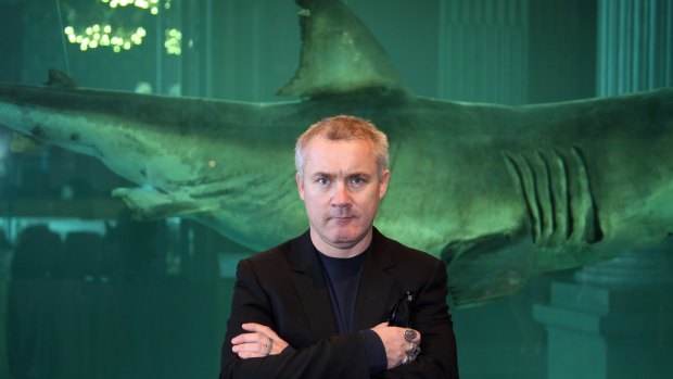 Writer Chris Killen fears sharks but artist Damien Hirst (above) puts it in a sculpture. 