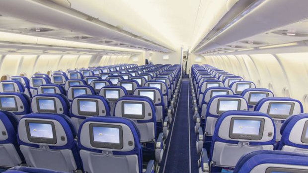 Hawaiian Airlines' A330 economy class.