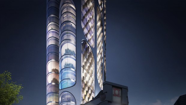 A competition-winning proposal for an 83-storey tower in Parramatta's CBD.