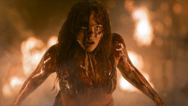Chloe Moretz as the title character in <i>Carrie</i>.