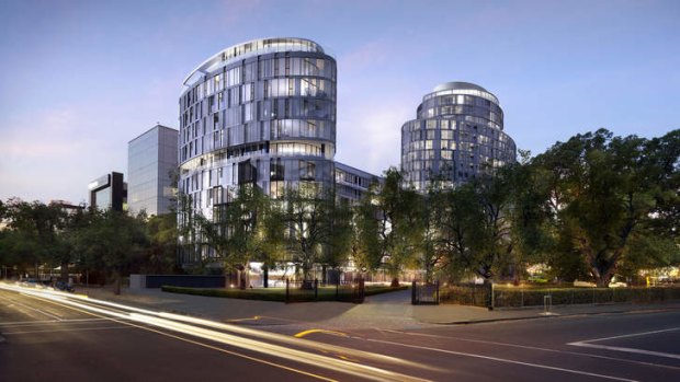 Premium accommodation: An artist's impression of the high-end apartment project on St Kilda Road.