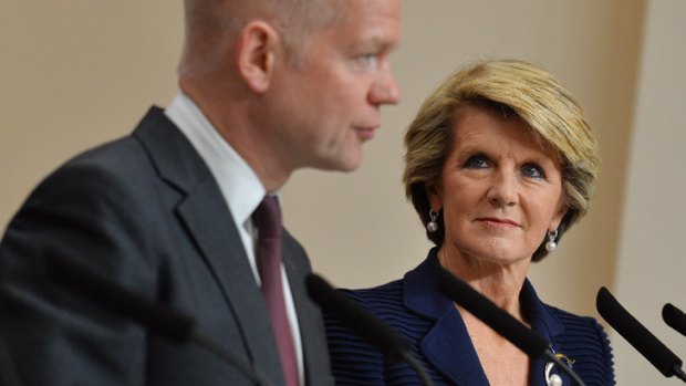 Australia imposes sanctions on Russian persons involved in threatening the Ukraine's sovereignty: Foreign Minister Julie Bishop.