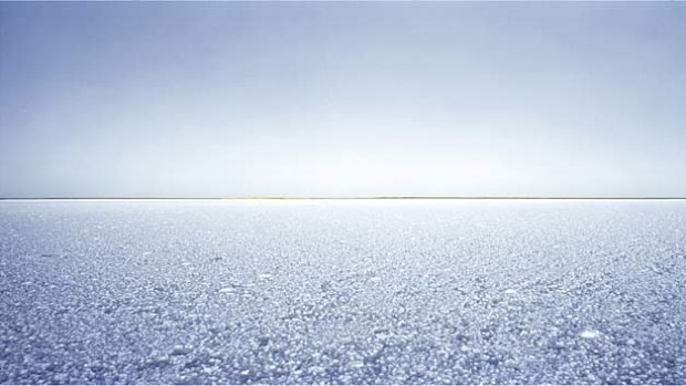 Shimmering subject . . . Rosemary Laing's photograph of Lake Eyre, <i>To walk on a sea of salt, 2004</i> is part of the Art Gallery of NSW's Photography & Place exhibition.