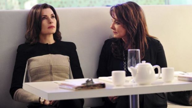Snubbed by Emmys ... Julianna Margulies as Alicia Florrick in 'The Good Wife', left.