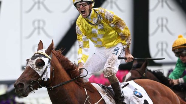Reigning at Randwick: Criterion and Hugh Bowman win the Australian Derby.