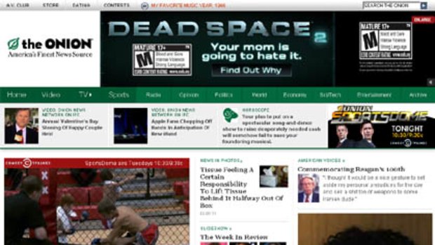 The Onion website today.