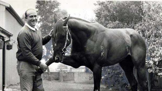 Halcyon days ... Geoff Chapman with two-year-old colt Stephen at Rosehill circa 1980. He is well aware of the forces of horse racing’s underbelly.