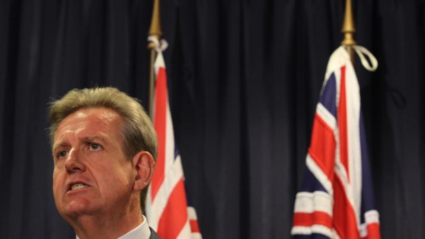 Former premier Barry O'Farrell accused Maitland-Newcastle Bishop Bill Wright of ‘‘spin’’ in a speech to NSW Parliament.