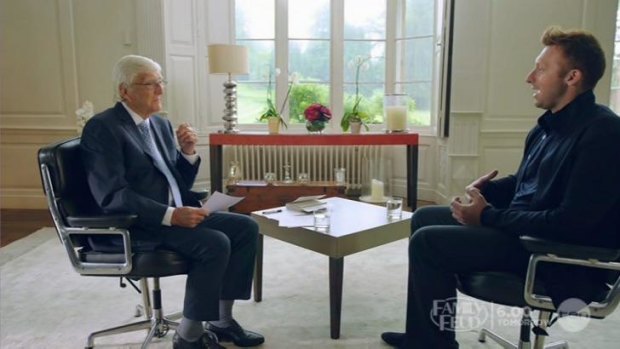The truth: swimmer Ian Thorpe being interviewed by Michael Parkinson. 