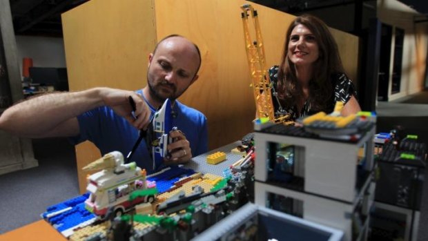 Two of the Australian team behind <i>The Lego Movie</i> ... co-editor David Burrowes and associate producer Amber Naismith.