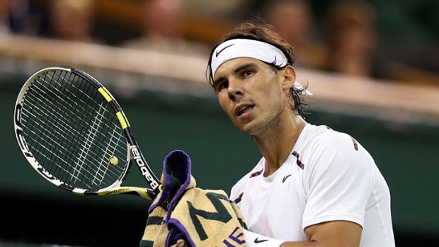 Injured ... Rafael Nadal is unlikely to play in the Davis Cup.