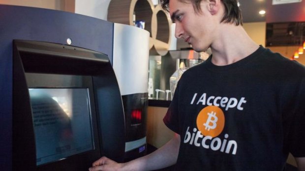 The world's first bitcoin ATM at Waves Coffee House in Vancouver, Canada.
