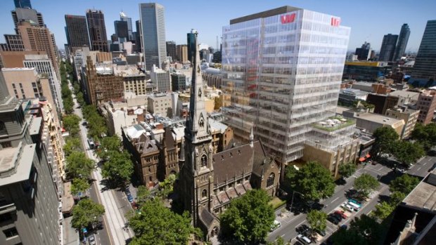 The new glass office tower will be at the top end of Collins Street.
