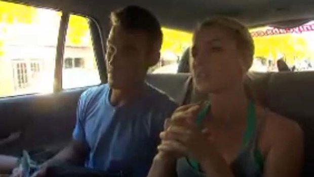 Contestants from The Amazing Race not wearing seatbelts.