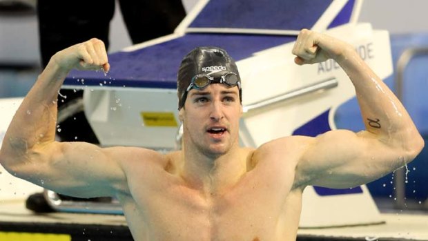Golden boy  ... James Magnussen swum the fastest-ever time in a textile suit.