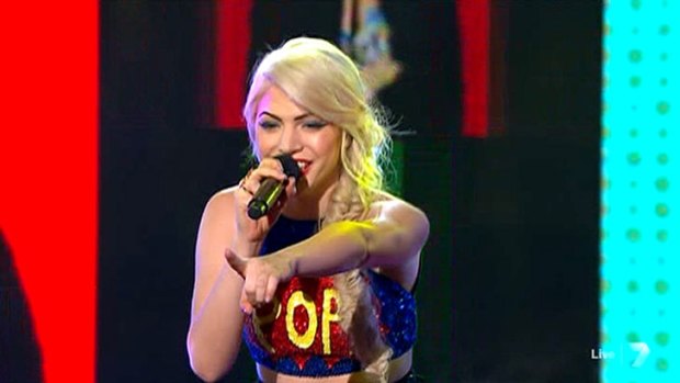 Joelle sings P!nk's True Love on <i>The X Factor</i>.