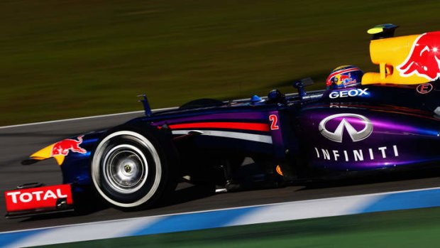 Mark Webber of Australia drives during formula one winter testing at Circuito de Jerez in Spain.