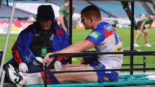 McKinnon was stretchered off in 2013 after being hit by an alleged cannonball tackle by then South Sydney player Nathan Peats.