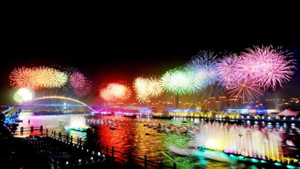 The opening ceremony ended with skies over the city set ablaze in a massive fireworks show. 