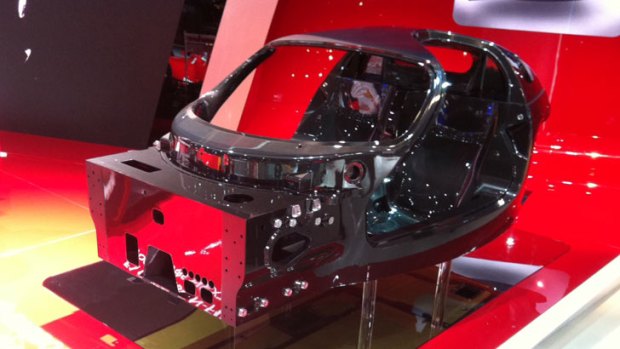 The Ferrari Enzo replacement's carbon fibre shell.