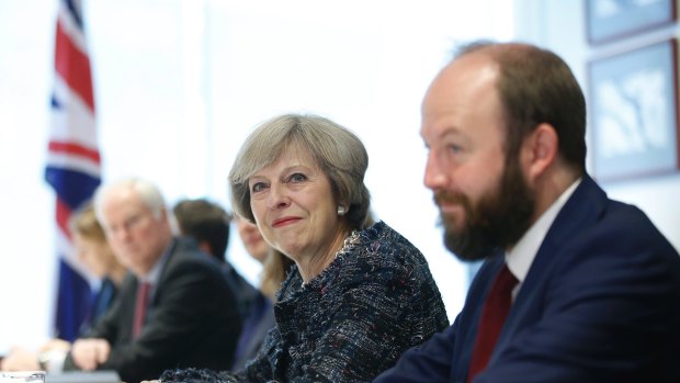 British Prime Minister Theresa May during their bilateral meeting on the sidelines of the G-20 economic summit in China.